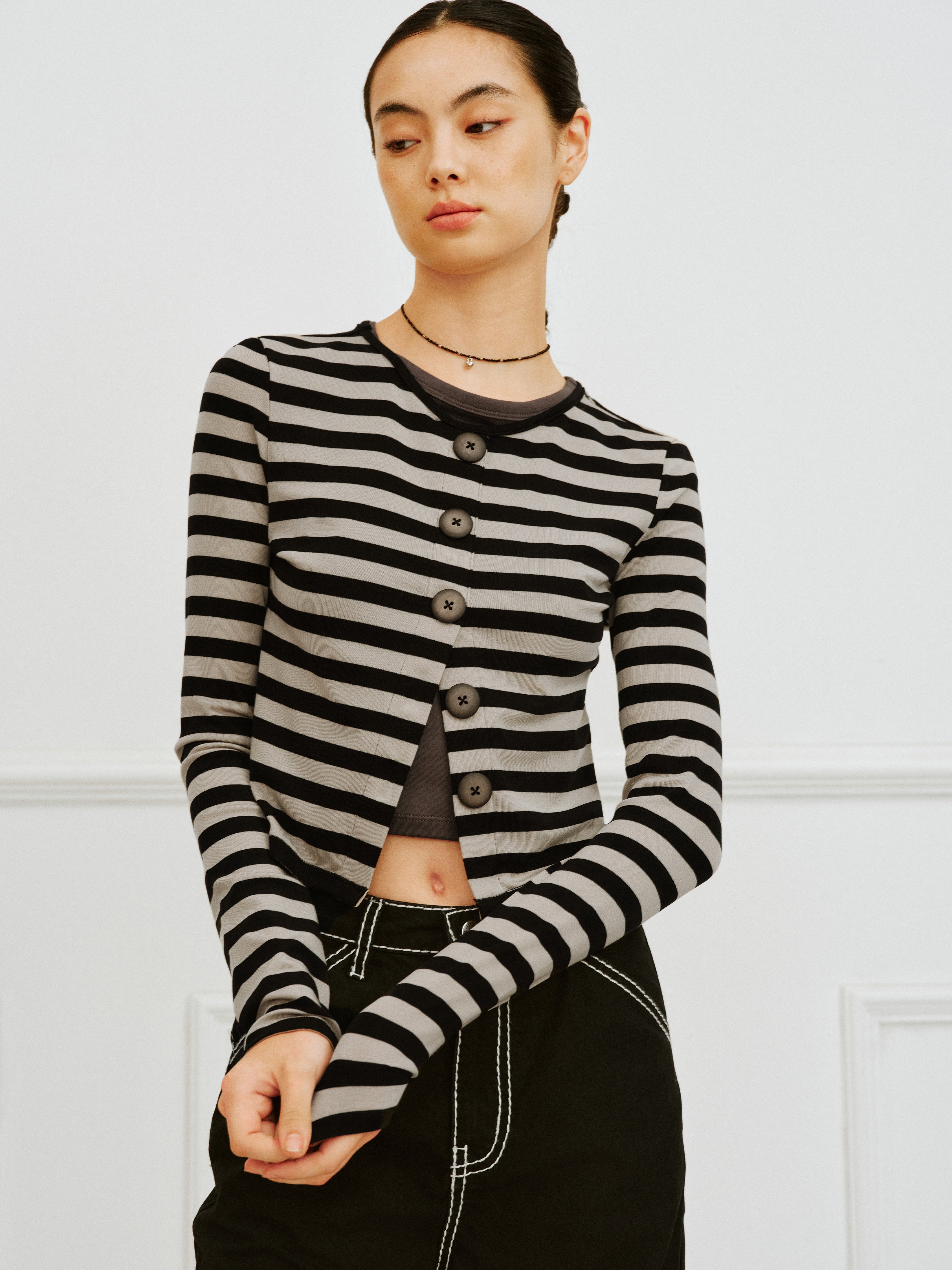 IFIK Stripe Knit cardigan