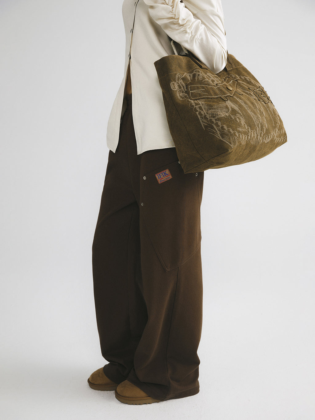 symmetric Pocket Baggy Cargo Sweatpants