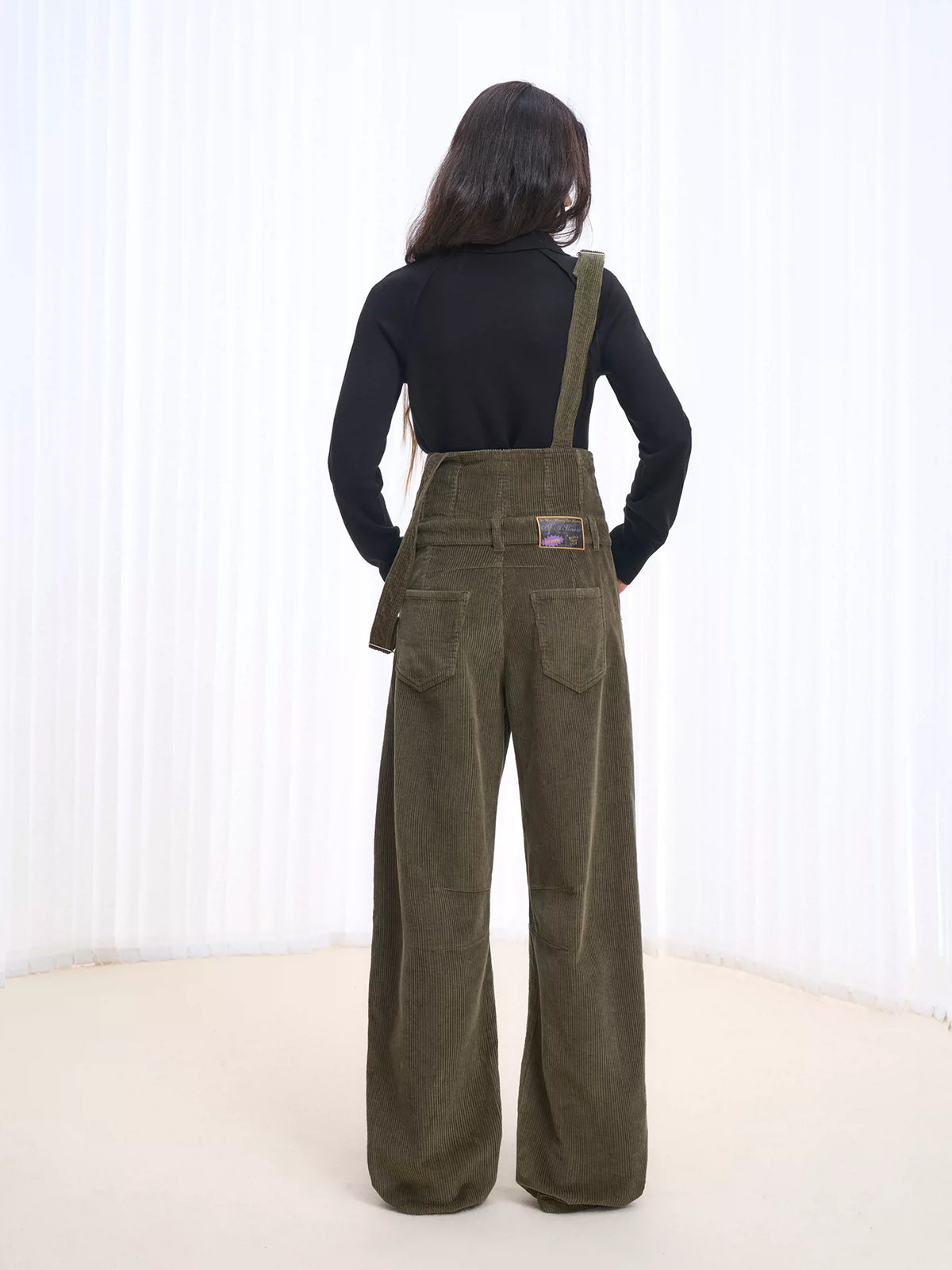 Washed Corduroy Multi-Way Overalls