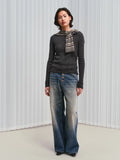 Premium Mud-Wash Wide-Leg Jeans