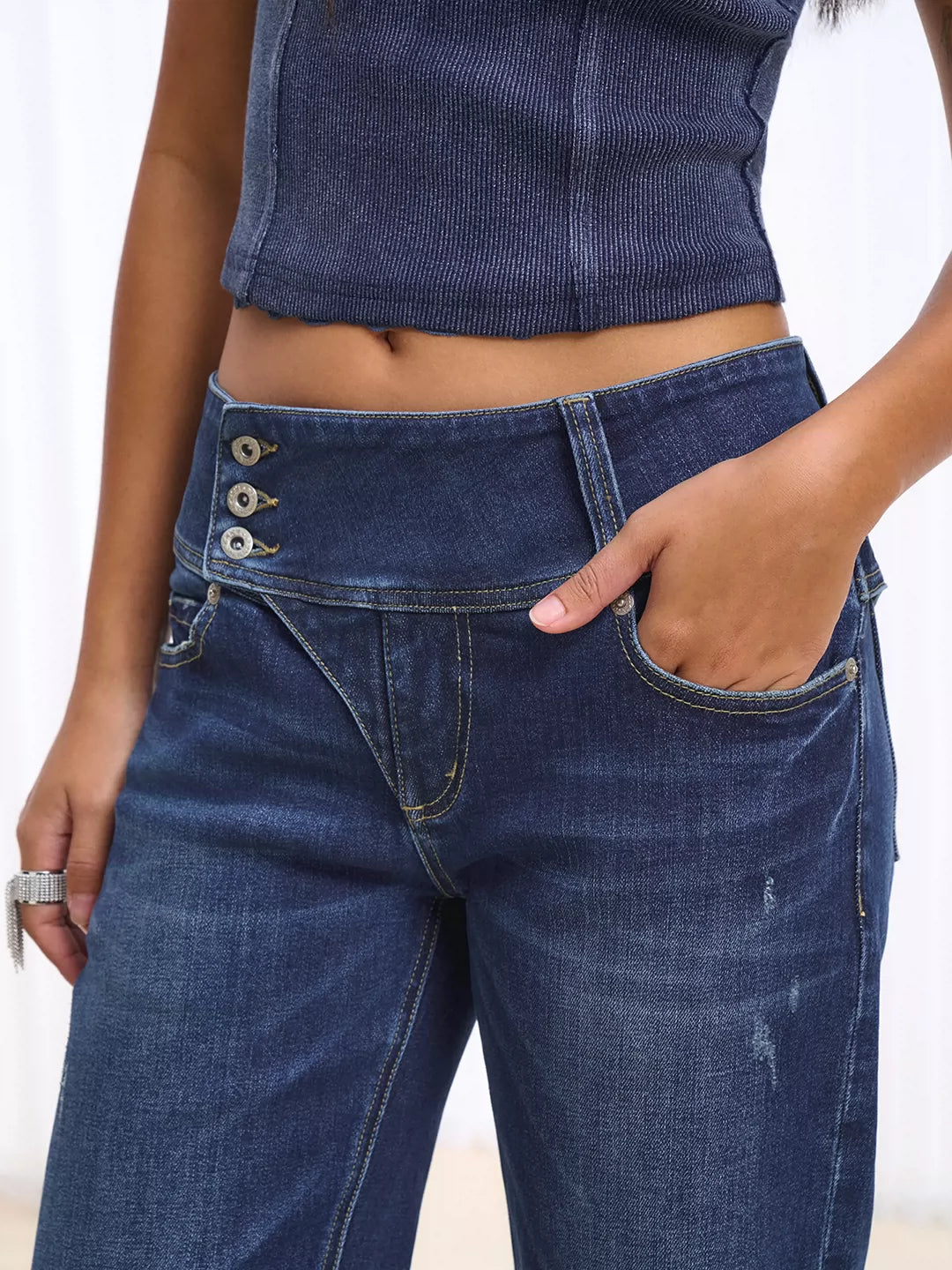 Vintage Mid-Rise Micro-Flare Jeans