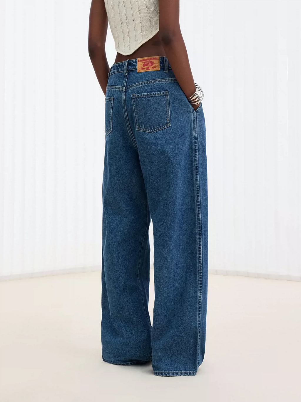 Snow-Wash Relaxed Jeans