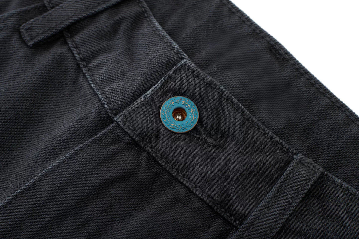 Studded Grey Wash Denim Jorts