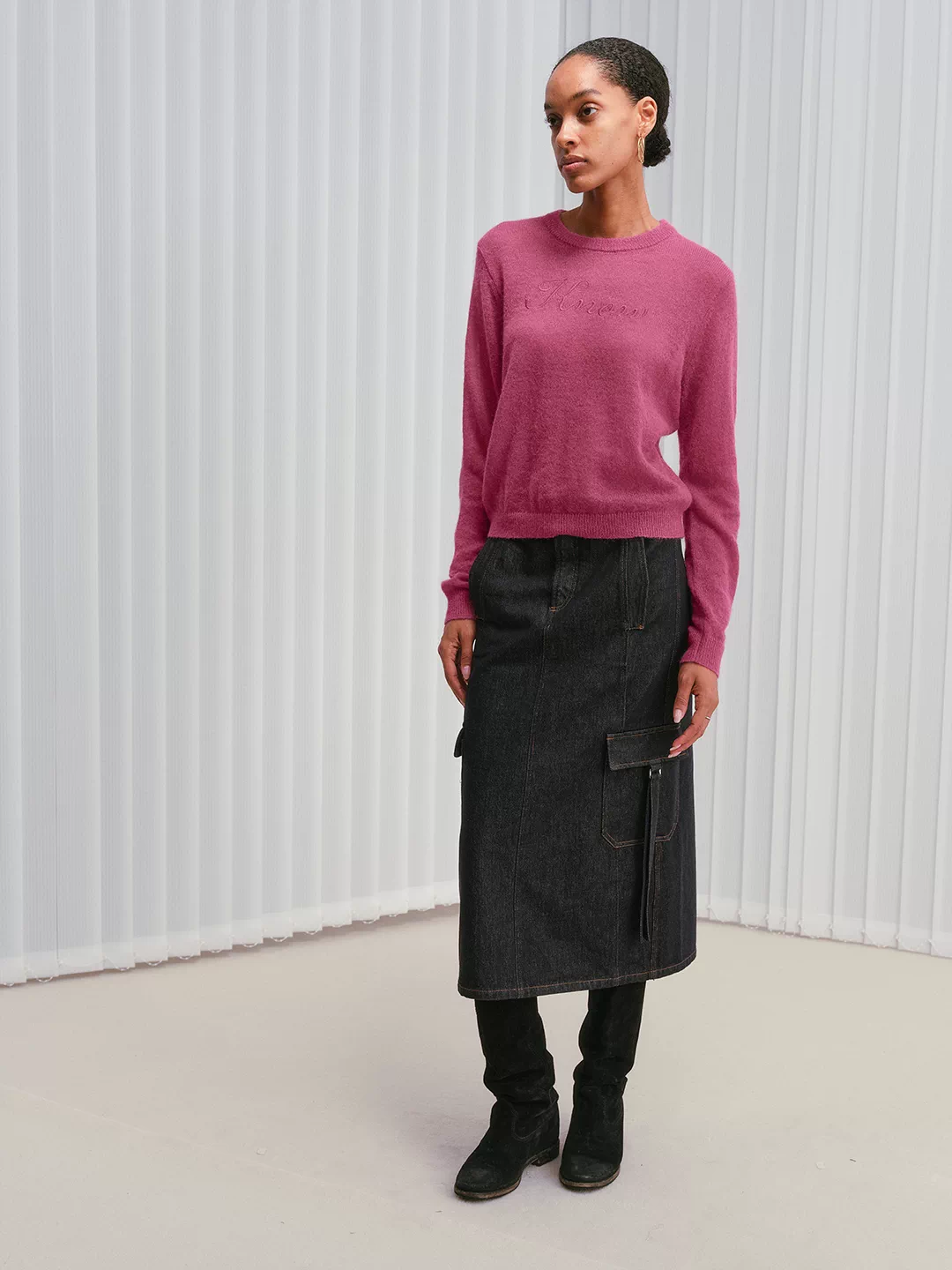 IFIKNOW Premium Lilac Mohair-Wool Pullover
