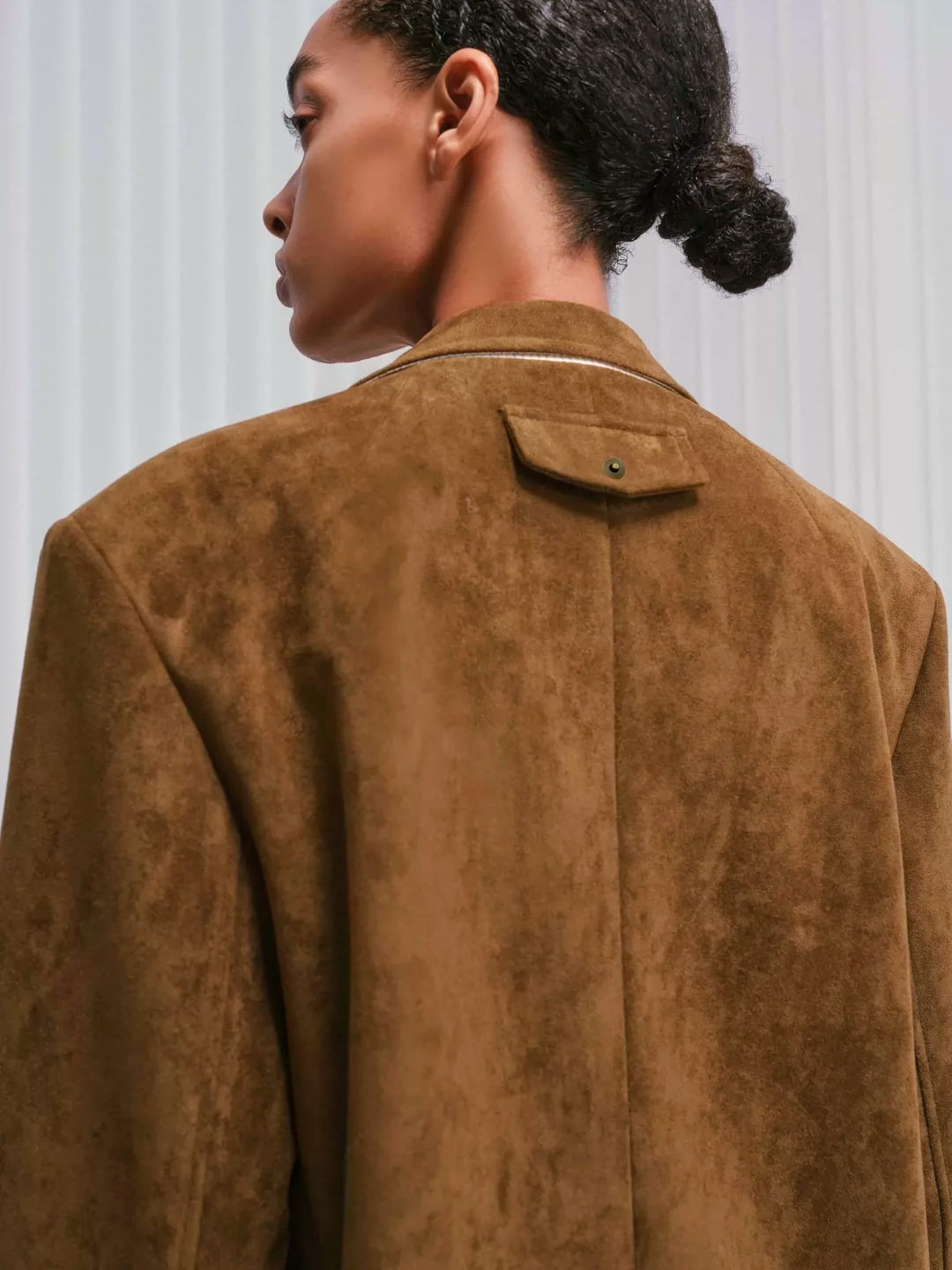 IFIKNOW Oversized Vintage Suede Blazer