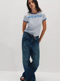 Low-Rise Slub Curved Carpenter Jeans