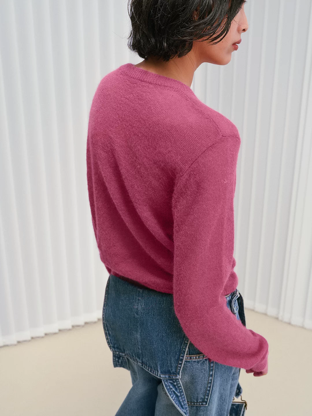 IFIKNOW Premium Lilac Mohair-Wool Pullover
