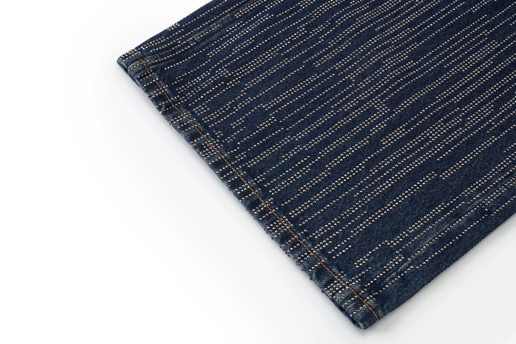 "Falling Chain" Gradient Wash Jeans