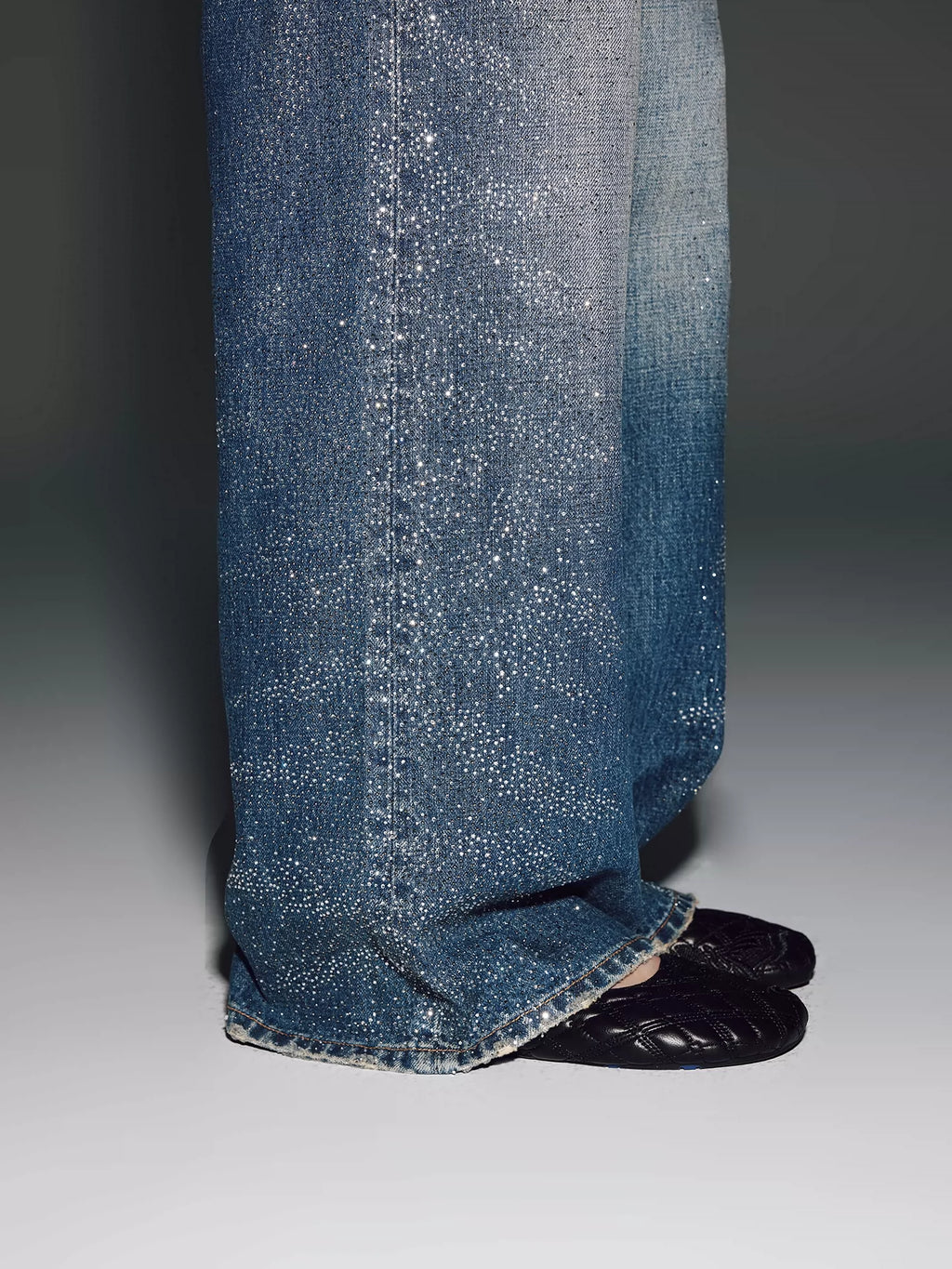 Rhinestone Tiger Baggy Jeans