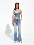 All-Over Studded Slim Flared Jeans