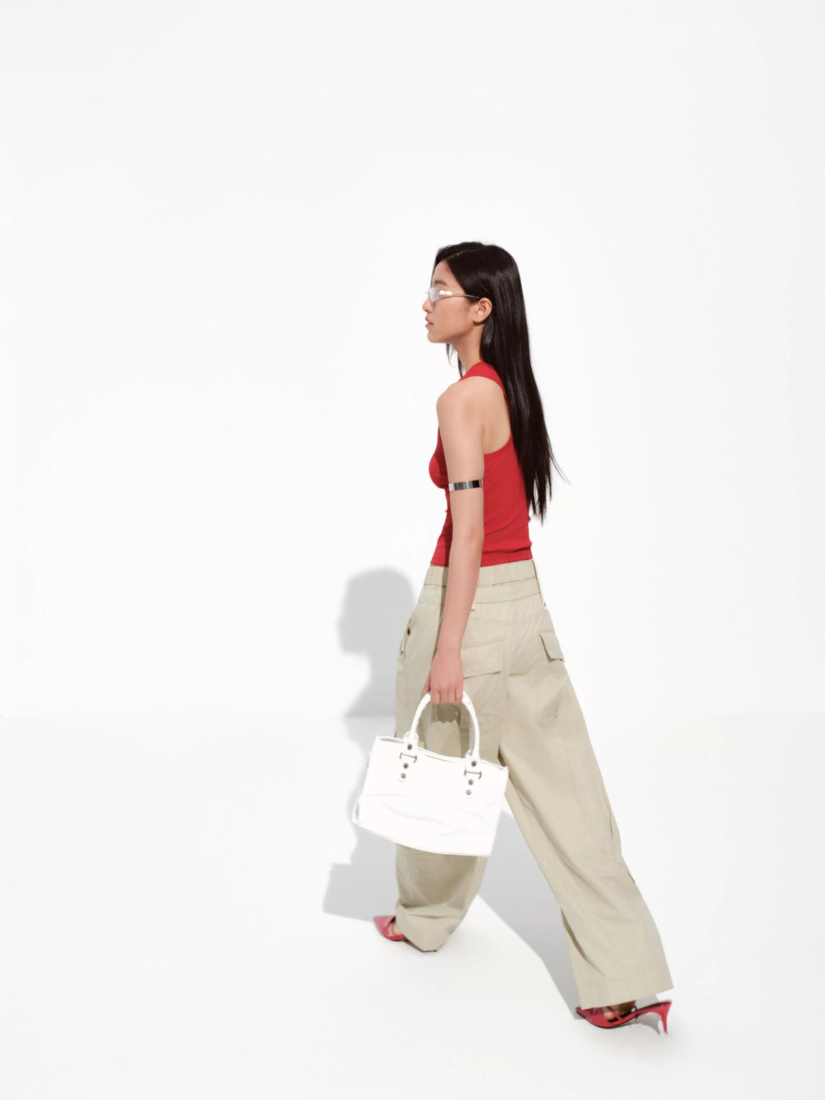 Foldover-Waist Cargo Pants