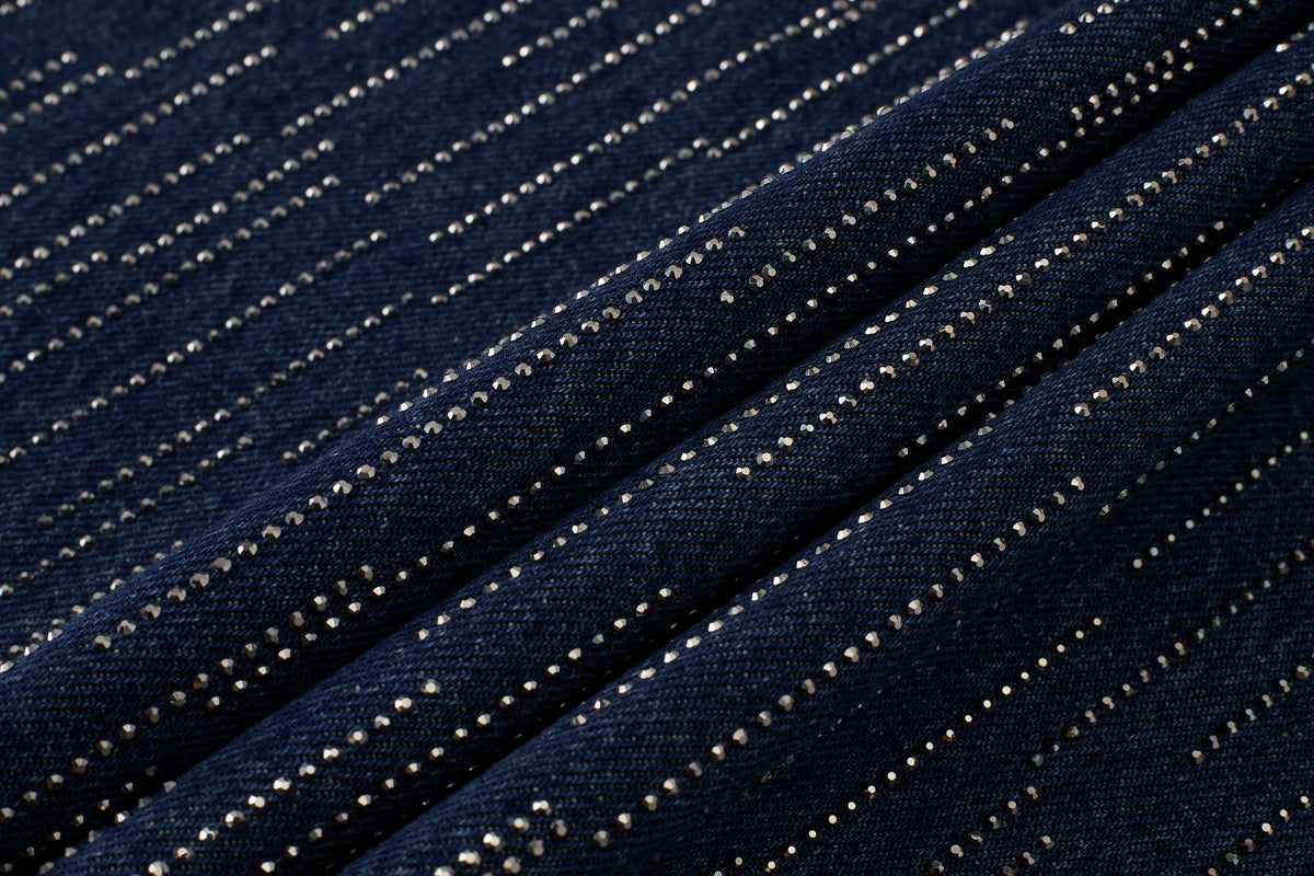 "Falling Chain" Gradient Wash Jeans