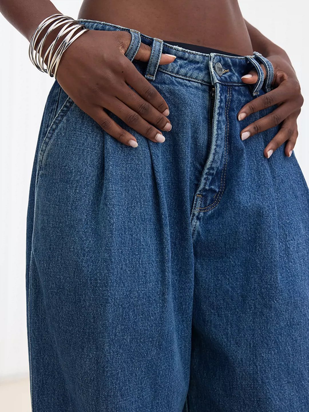 Snow-Wash Relaxed Jeans