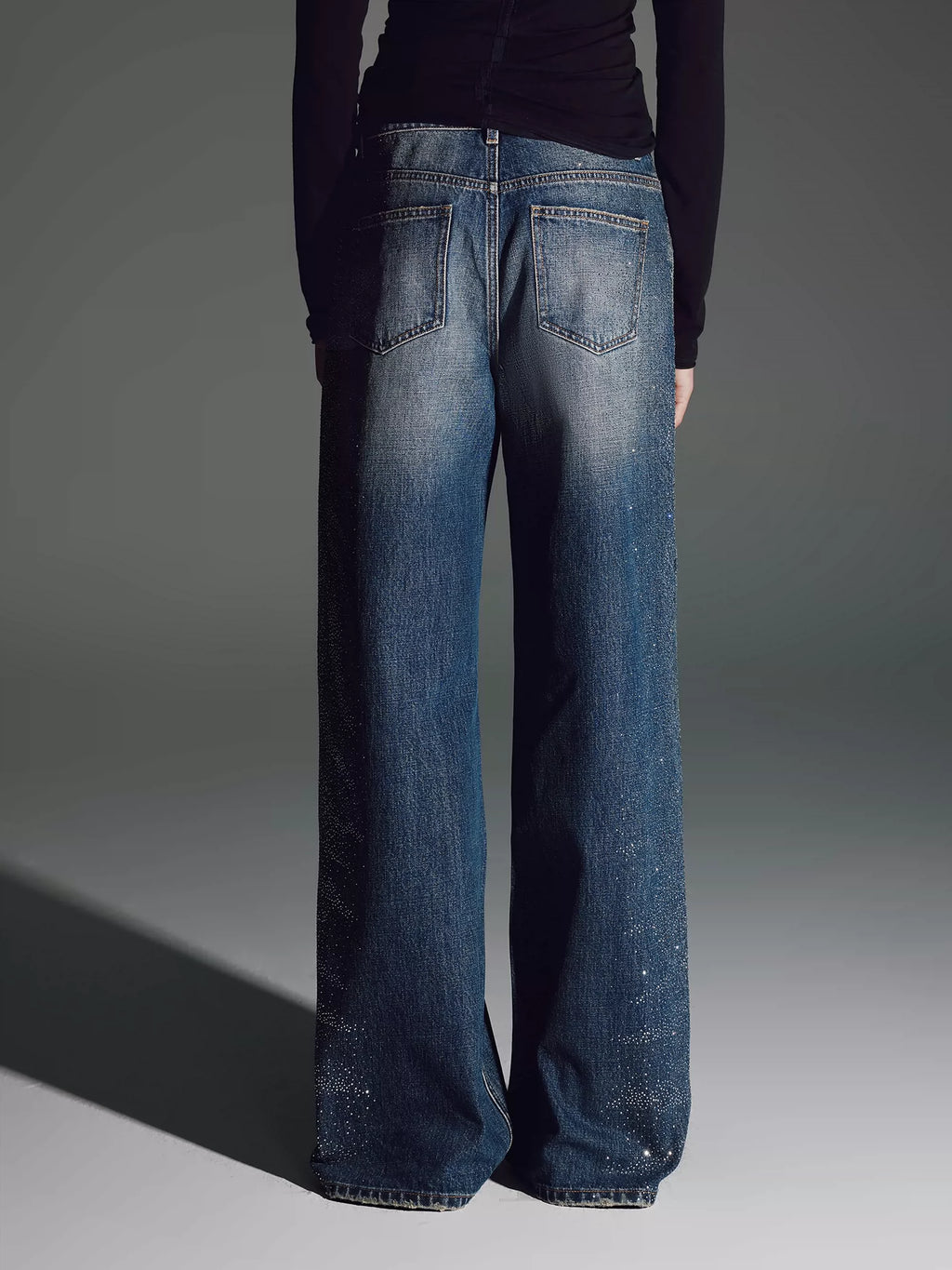 Rhinestone Tiger Baggy Jeans