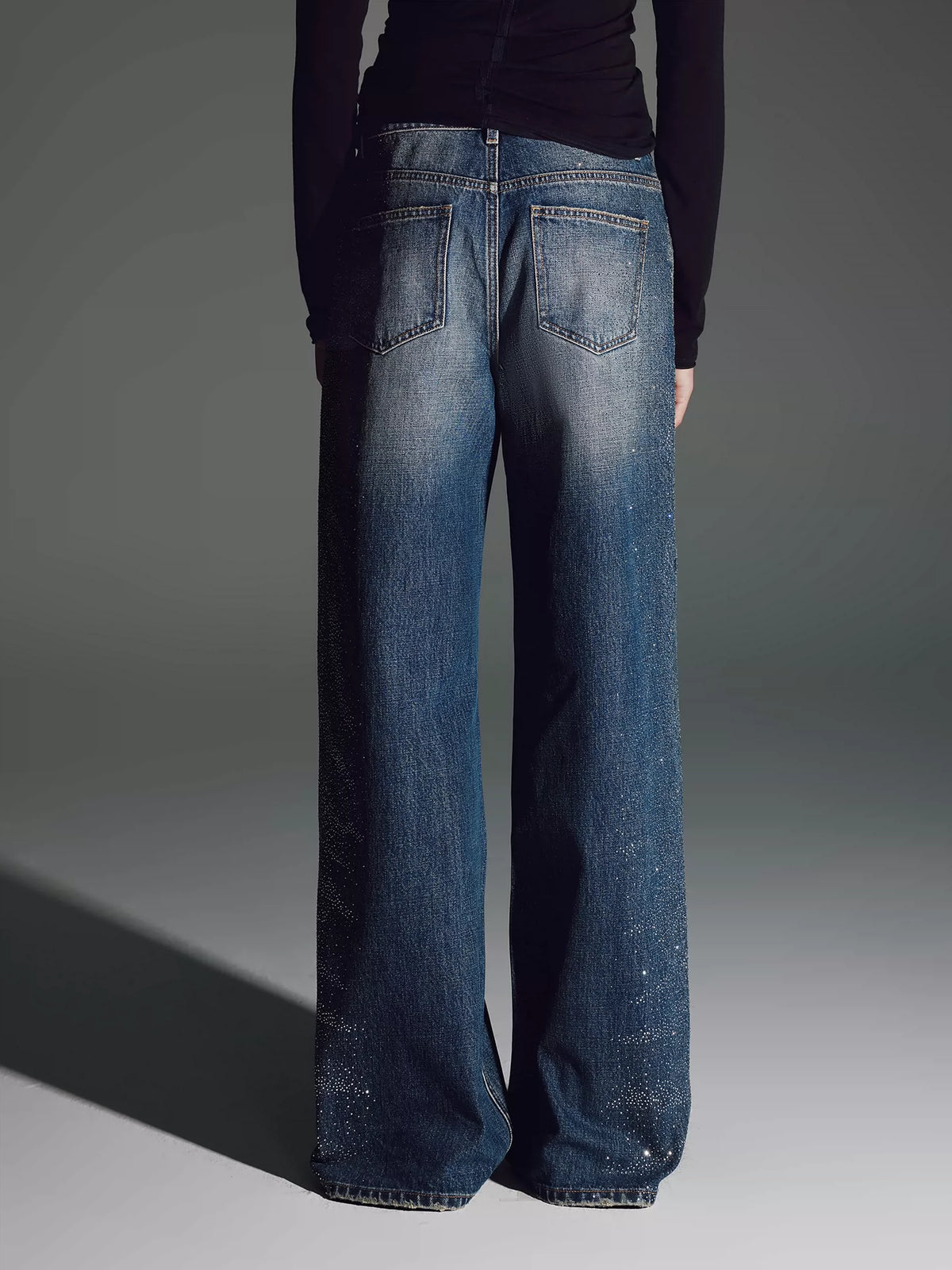 Rhinestone Tiger Baggy Jeans