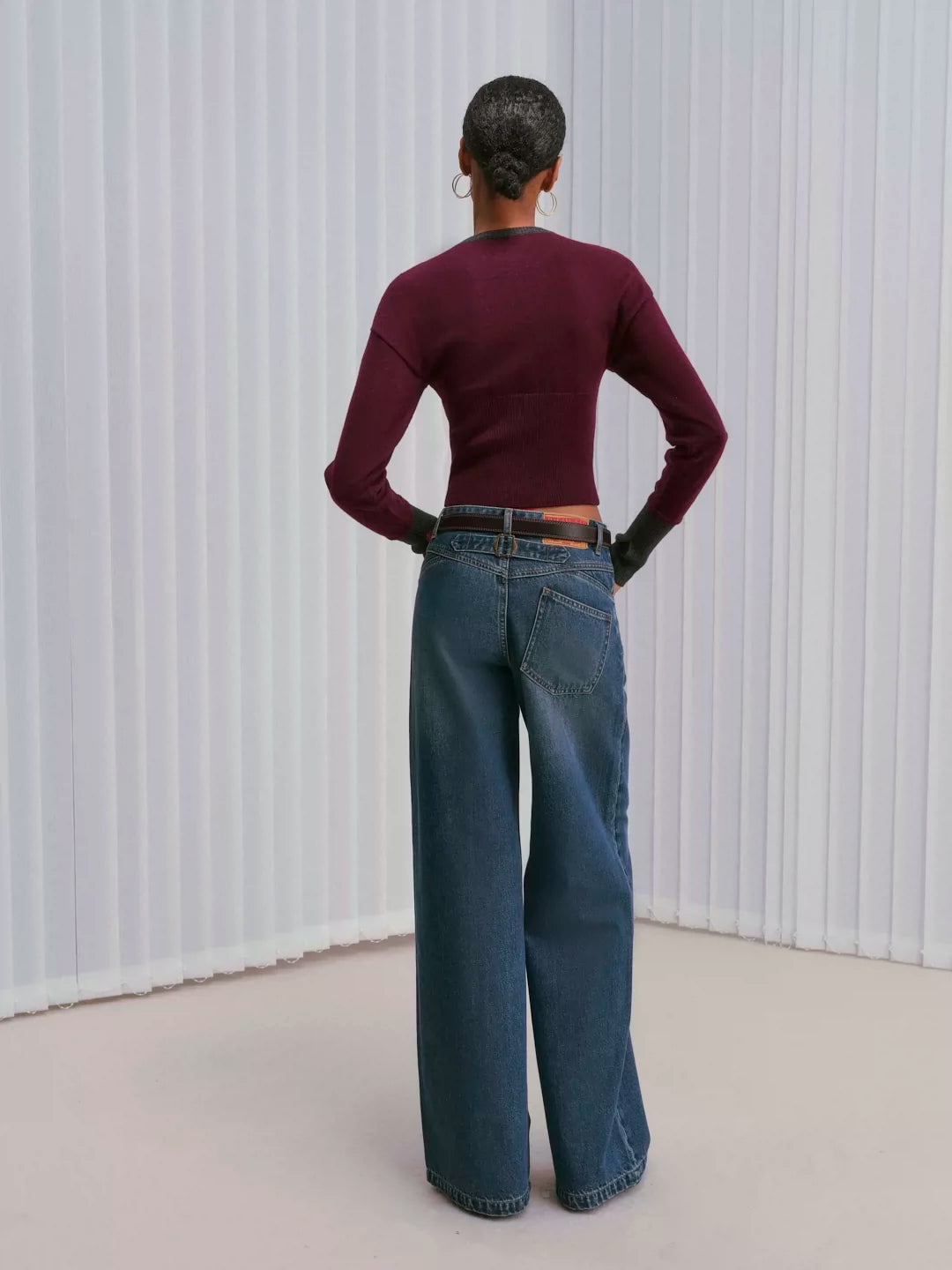 IFIKNOW Tailored Colorblock Wool Cardigan