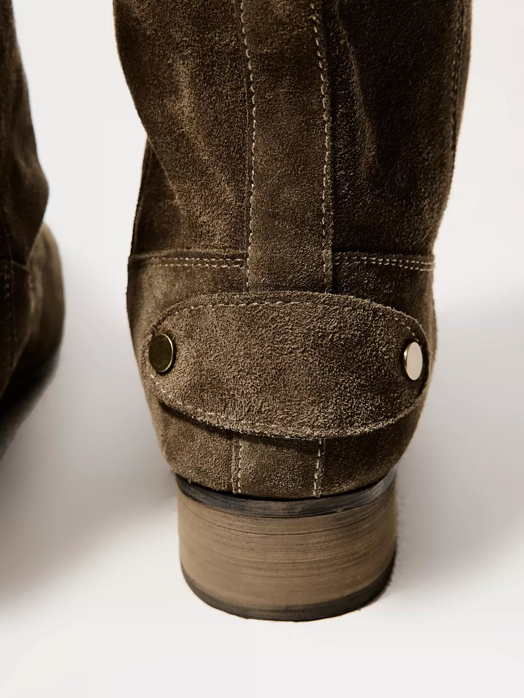 Pointed-Toe Suede Slouch Boots