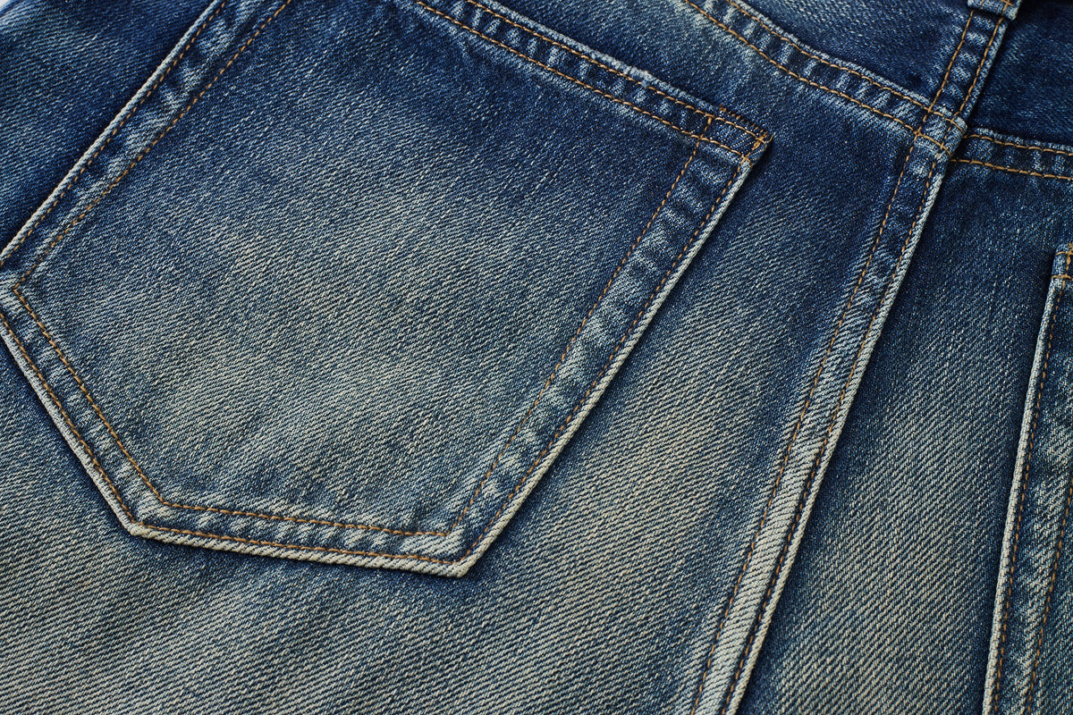 Premium Mud-Wash Wide-Leg Jeans