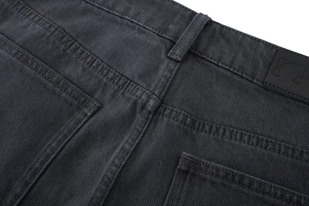 Studded Grey Wash Denim Jorts