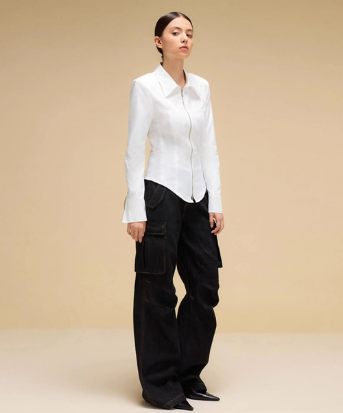 13oz Japanese Raw Denim Baggy Cargo Pants